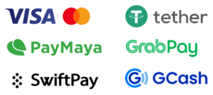 Credit Card, Paymaya, Gcash, GrabPay, Bank transfer